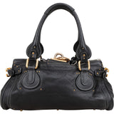 Chloé Black Leather Paddington Satchel Handbag