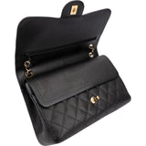 Chanel Quilted Caviar Leather Jumbo Double Flap Crossbody Bag