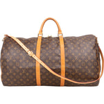 [🔄️B07 / F01] Louis Vuitton Monogram Canvas Keepall 55 Bandoulière Travel Bag - vintageandkickz