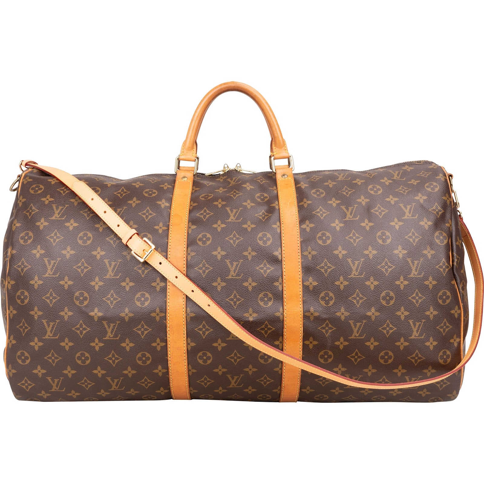 [🔄️B07 / F01] Louis Vuitton Monogram Canvas Keepall 55 Bandoulière Travel Bag - vintageandkickz