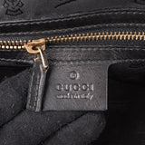 Gucci Black Leather New Bamboo Top Handle Bowling Handbag
