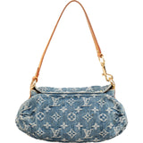 Louis Vuitton Monogram Denim Pleaty Handbag