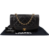 Chanel Quilted Lambskin 24K Gold Medium Diana Single Flap Crossbody Bag