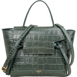 Celine Dark Green Crocodile Embossed Belt Nano Handbag