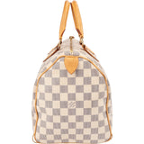 Louis Vuitton Monogram Damier Azur Speedy 35 Handbag
