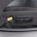 Chanel Quilted Patent Leather Medium Boy Crossbody Bag