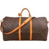Louis Vuitton Monogram Canvas Keepall 60 Bandoulière Travel Bag