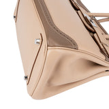 Hermès Swift Blanc Gris Perle Ghillies Palladium Birkin 30 Handbag