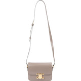 Celine Grey Shiny Calfskin Teen Triomphe Crossbody Bag