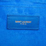 Yves Saint Laurent Blue Leather Y-Ligne Chyc Clutch Bag