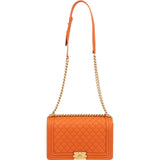 Chanel Quilted Lambskin Large Boy Single Crossbody Bag