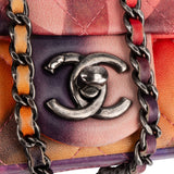 Chanel Quilted Lamskskin Multicolor Flower Power Rectangular Single Flap Mini Crossbody Bag