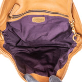 Miu Miu Light Brown Calfskin Turnlock Flap Crossbody Bag