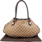 Gucci Monogram GG Canvas Abbey D-Ring Tote Shoulder Bag