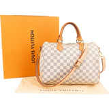 Louis Vuitton Monogram Damier Azur Canvas Speedy 30 Bandoulière Handbag
