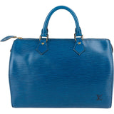 Louis Vuitton Blue Epi Leather Speedy 30 Handbag