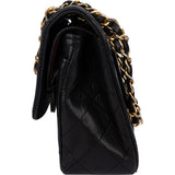 Chanel Quilted Lambskin 24K Gold Small Double Flap Shoulder Bag