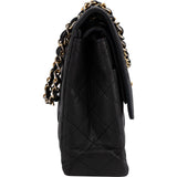 Chanel Quilted Lambskin Bicolor Double Flap Shoulder Bag