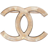 Chanel Mother Of Pearl CC Brooch