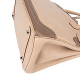 Hermès Swift Blanc Gris Perle Ghillies Palladium Birkin 30 Handbag