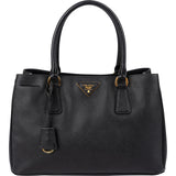 Prada Black Saffiano Leather Galleria Handbag