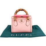 Gucci Pink Leather Diana Small Tote Handbag