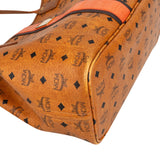 MCM Monogram Visetos Tote Croc-Embossed Liz Shoulder Bag