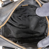 MCM Visetos Grained Leather Studded Boston Handbag