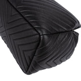 Chanel Chevron Leather Drawstring Crossbody Bag