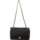 Chanel Quilted Lambskin 24K Gold Single Flap Shoulder Bag
