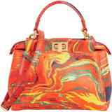 Fendi Multicolor Swirl Print Peekaboo Mini Handbag