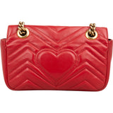 Gucci Matelassé Leather GG Marmont Small Crossbody Bag