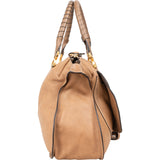 Chloé Grained Calfskin Marcie Large Hobo Saddle Handbag