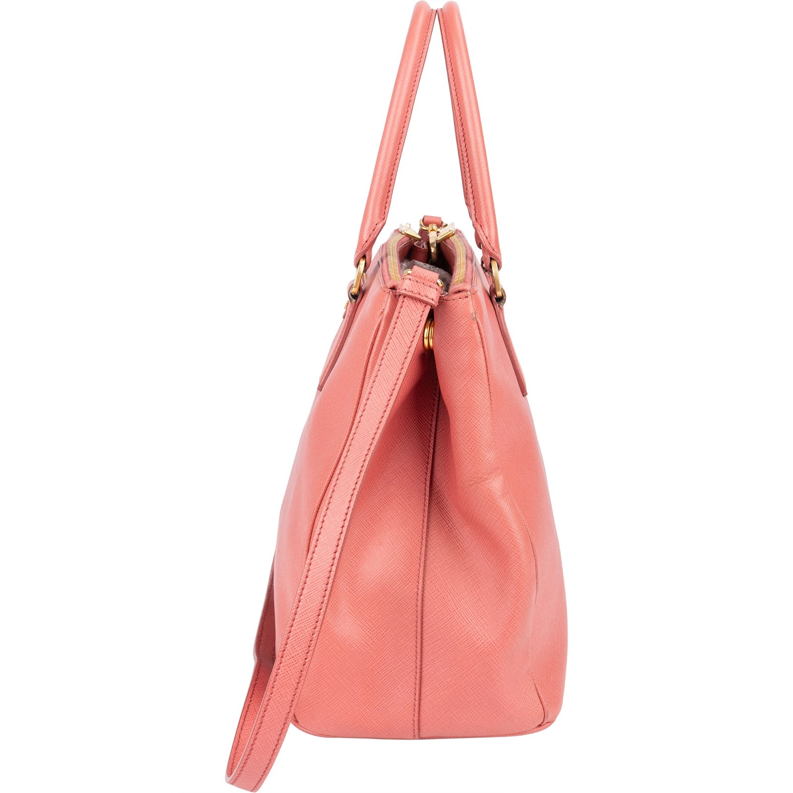 Prada Pink Saffiano Leather Galleria Handbag - vintageandkickz