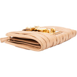 Miu Miu Beige Matelassé Leather Coffer City Wallet
