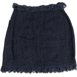 Chanel Navy Denim Skirt (XS / DE32)