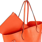 Louis Vuitton Orange Epi Leather Neverfull MM Shoulder Bag - vintageandkickz