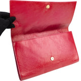 Saint Laurent Crinkled Patent Leather Belle De Jour Clutch