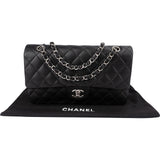 Chanel Quilted Lambskin Palladium Medium Double Flap Shoulder Bag