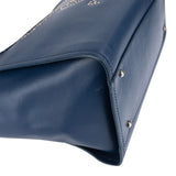 Chanel Bleu Caviar Leather Deauville Tote Shoulder Bag