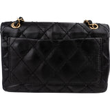 Chanel Quilted Stitched Lambskin Single Flap Shoulder Bag