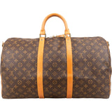 Louis Vuitton Monogram Canvas Keepall 50 Bandoulière Travel Bag