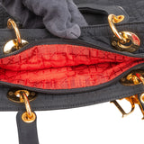 Christian Dior Quilted Nylon Cannage Lady Dior Handbag