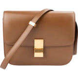 Celine Brown Boxcalf Classic Box Medium Crossbody Bag