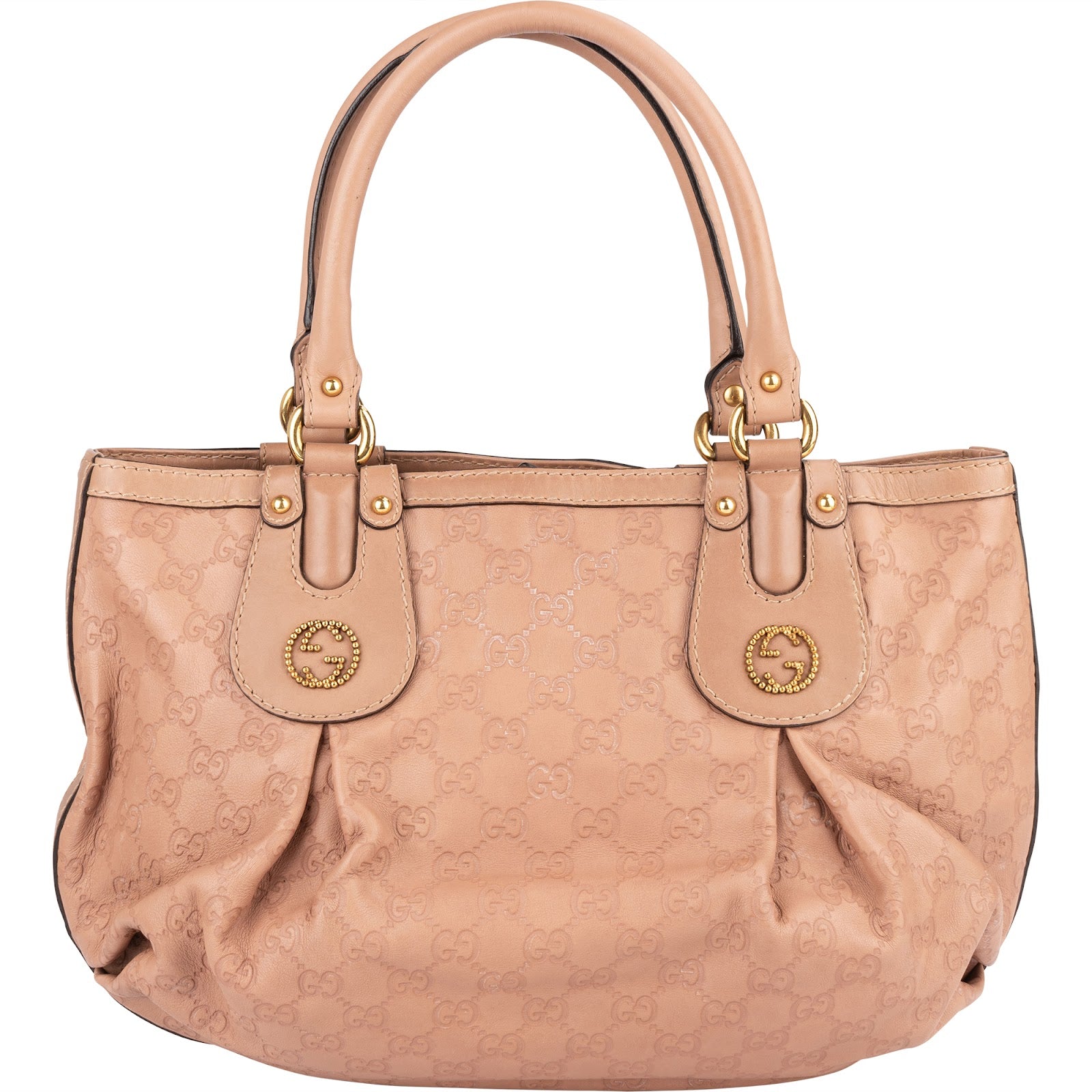 Gucci Leather GG Monogram Scarlet Handbag - vintageandkickz