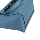 Céline Blue Grained Calfskin Small Belt Handbag