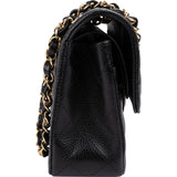 Chanel Quilted Caviar Leather Small Double Flap Shoulder Bag