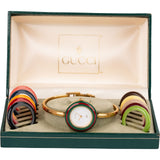 Gucci Gold Tone Change Bezel Bangle 11/12 Women Watch