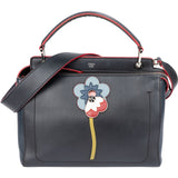 Fendi Bicolor Leather Flowerland 2 in 1 Dotcom Handbag
