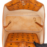 MCM Monogram Visetos Tote Croc-Embossed Liz Shoulder Bag